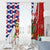 Cuba Christmas Window Curtain with Santa Hummingbird Cuban Flag Feliz Navidad and Snowflake - Wonder Print Shop