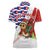 Cuba Christmas Women Polo Shirt with Santa Hummingbird Cuban Flag Feliz Navidad and Snowflake - Wonder Print Shop