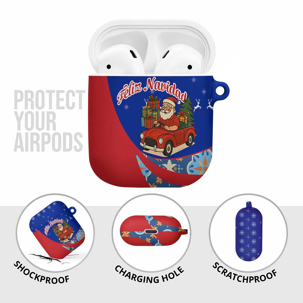 Cuba Christmas AirPods Case with Santa Driving Classic Car Cuban Seal Feliz Navidad and Holiday Gift - Wonder Print Shop