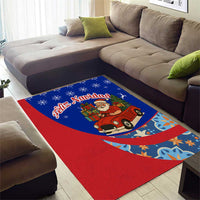 Cuba Christmas Area Rug with Santa Driving Classic Car Cuban Seal Feliz Navidad and Holiday Gift - Wonder Print Shop