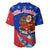 Cuba Christmas Baseball Jersey with Santa Driving Classic Car Cuban Seal Feliz Navidad and Holiday Gift - Wonder Print Shop