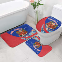 Cuba Christmas Bathroom Set with Santa Driving Classic Car Cuban Seal Feliz Navidad and Holiday Gift - Wonder Print Shop