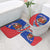 Cuba Christmas Bathroom Set with Santa Driving Classic Car Cuban Seal Feliz Navidad and Holiday Gift - Wonder Print Shop