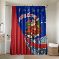 Cuba Christmas Bathroom Set with Santa Driving Classic Car Cuban Seal Feliz Navidad and Holiday Gift - Wonder Print Shop