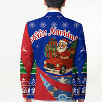 Cuba Christmas Blazer with Santa Driving Classic Car Cuban Seal Feliz Navidad and Holiday Gift - Wonder Print Shop