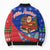 Cuba Christmas Bomber Puffer Jacket with Santa Driving Classic Car Cuban Seal Feliz Navidad and Holiday Gift - Wonder Print Shop