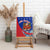 Cuba Christmas Canvas Wall Art with Santa Driving Classic Car Cuban Seal Feliz Navidad and Holiday Gift - Wonder Print Shop