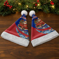 Cuba Christmas Santa Hat with Santa Driving Classic Car Cuban Seal Feliz Navidad and Holiday Gift - Wonder Print Shop