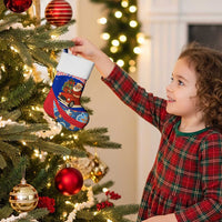 Cuba Christmas Stocking with Santa Driving Classic Car Cuban Seal Feliz Navidad and Holiday Gift - Wonder Print Shop