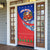 Cuba Christmas Door Cover with Santa Driving Classic Car Cuban Seal Feliz Navidad and Holiday Gift - Wonder Print Shop