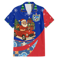 Cuba Christmas Family Matching Mermaid Dress and Hawaiian Shirt with Santa Driving Classic Car Cuban Seal Feliz Navidad and Holiday Gift - Wonder Print Shop