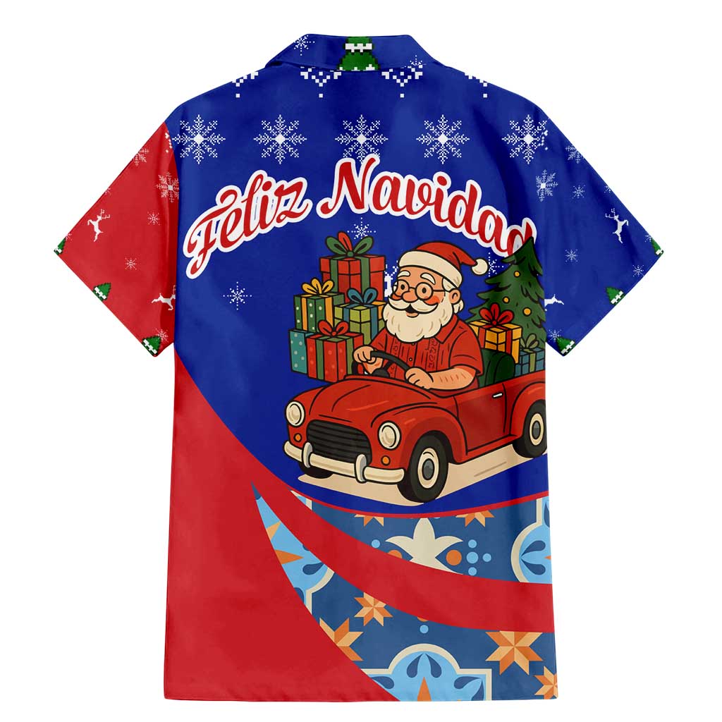 Cuba Christmas Family Matching Mermaid Dress and Hawaiian Shirt with Santa Driving Classic Car Cuban Seal Feliz Navidad and Holiday Gift - Wonder Print Shop