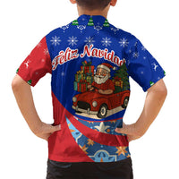 Cuba Christmas Family Matching Puletasi and Hawaiian Shirt with Santa Driving Classic Car Cuban Seal Feliz Navidad and Holiday Gift - Wonder Print Shop