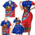 Cuba Christmas Family Matching Short Sleeve Bodycon Dress and Hawaiian Shirt with Santa Driving Classic Car Cuban Seal Feliz Navidad and Holiday Gift - Wonder Print Shop