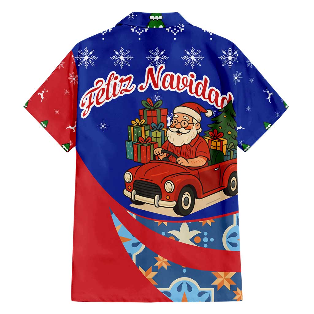 Cuba Christmas Hawaiian Shirt with Santa Driving Classic Car Cuban Seal Feliz Navidad and Holiday Gift - Wonder Print Shop