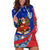 Cuba Christmas Hoodie Dress with Santa Driving Classic Car Cuban Seal Feliz Navidad and Holiday Gift - Wonder Print Shop
