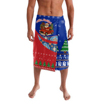 Cuba Christmas Lavalava with Santa Driving Classic Car Cuban Seal Feliz Navidad and Holiday Gift - Wonder Print Shop