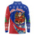 Cuba Christmas Long Sleeve Polo Shirt with Santa Driving Classic Car Cuban Seal Feliz Navidad and Holiday Gift - Wonder Print Shop