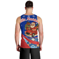 Cuba Christmas Men Tank Top with Santa Driving Classic Car Cuban Seal Feliz Navidad and Holiday Gift - Wonder Print Shop