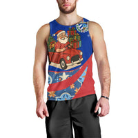Cuba Christmas Men Tank Top with Santa Driving Classic Car Cuban Seal Feliz Navidad and Holiday Gift - Wonder Print Shop