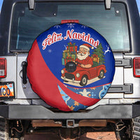 Cuba Christmas Spare Tire Cover with Santa Driving Classic Car Cuban Seal Feliz Navidad and Holiday Gift - Wonder Print Shop