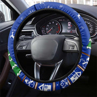 Cuba Christmas Steering Wheel Cover with Santa Driving Classic Car Cuban Seal Feliz Navidad and Holiday Gift - Wonder Print Shop