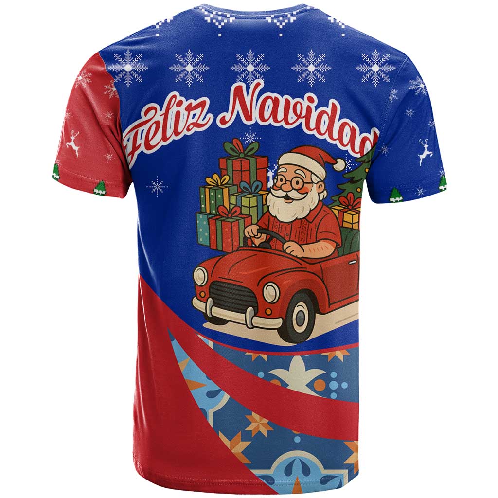 Cuba Christmas T Shirt with Santa Driving Classic Car Cuban Seal Feliz Navidad and Holiday Gift - Wonder Print Shop
