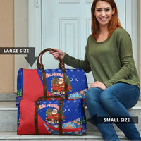 Cuba Christmas Travel Bag with Santa Driving Classic Car Cuban Seal Feliz Navidad and Holiday Gift - Wonder Print Shop