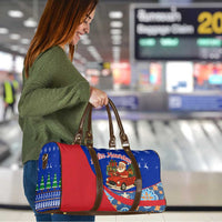 Cuba Christmas Travel Bag with Santa Driving Classic Car Cuban Seal Feliz Navidad and Holiday Gift - Wonder Print Shop