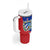 Cuba Christmas Tumbler With Handle with Santa Driving Classic Car Cuban Seal Feliz Navidad and Holiday Gift - Wonder Print Shop