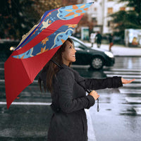 Cuba Christmas Umbrella with Santa Driving Classic Car Cuban Seal Feliz Navidad and Holiday Gift - Wonder Print Shop