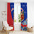Cuba Christmas Window Curtain with Santa Driving Classic Car Cuban Seal Feliz Navidad and Holiday Gift - Wonder Print Shop