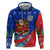 Cuba Christmas Zip Hoodie with Santa Driving Classic Car Cuban Seal Feliz Navidad and Holiday Gift - Wonder Print Shop