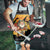 Egypt Christmas Apron with Pharaoh Santa Pyramids Eye of Horus and Ancient Egyptian - Wonder Print Shop