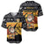 Egypt Christmas Baseball Jersey with Pharaoh Santa Pyramids Eye of Horus and Ancient Egyptian - Wonder Print Shop