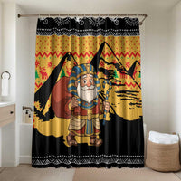 Egypt Christmas Bathroom Set with Pharaoh Santa Pyramids Eye of Horus and Ancient Egyptian - Wonder Print Shop