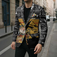 Egypt Christmas Blazer with Pharaoh Santa Pyramids Eye of Horus and Ancient Egyptian - Wonder Print Shop