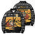 Egypt Christmas Bomber Puffer Jacket with Pharaoh Santa Pyramids Eye of Horus and Ancient Egyptian - Wonder Print Shop