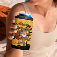 Egypt Christmas 4 in 1 Can Cooler Tumbler with Pharaoh Santa Pyramids Eye of Horus and Ancient Egyptian - Wonder Print Shop