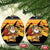 Egypt Christmas Ceramic Ornament with Pharaoh Santa Pyramids Eye of Horus and Ancient Egyptian - Wonder Print Shop