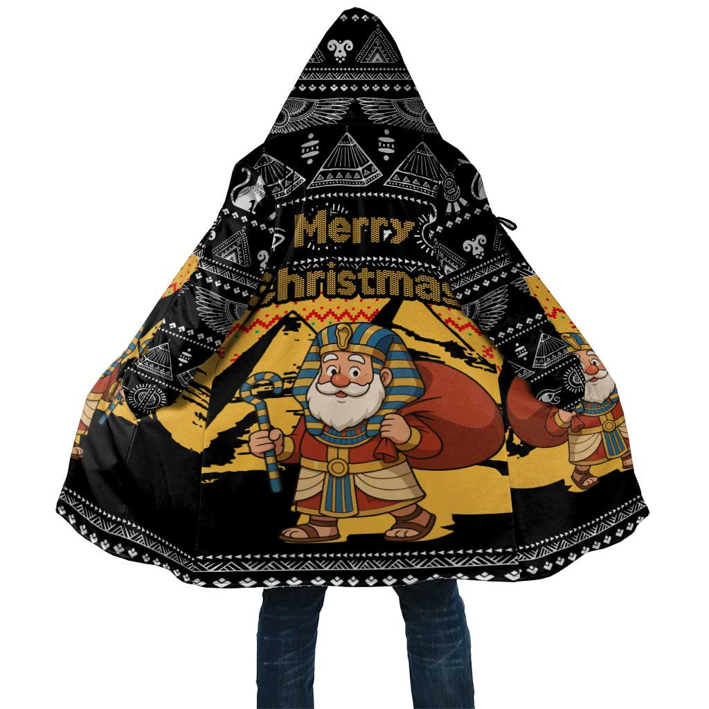 Egypt Christmas Cloak with Pharaoh Santa Pyramids Eye of Horus and Ancient Egyptian - Wonder Print Shop