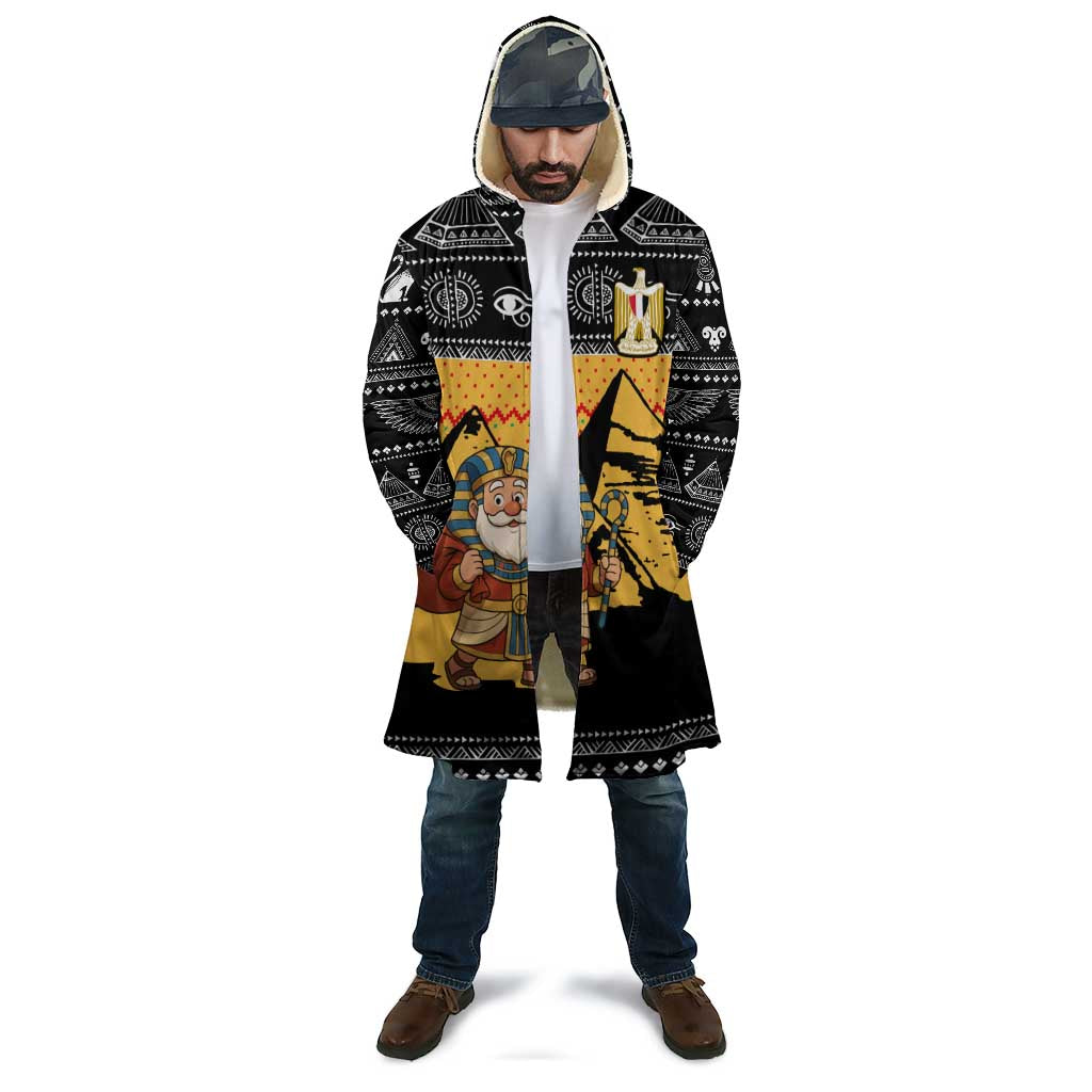 Egypt Christmas Cloak with Pharaoh Santa Pyramids Eye of Horus and Ancient Egyptian - Wonder Print Shop