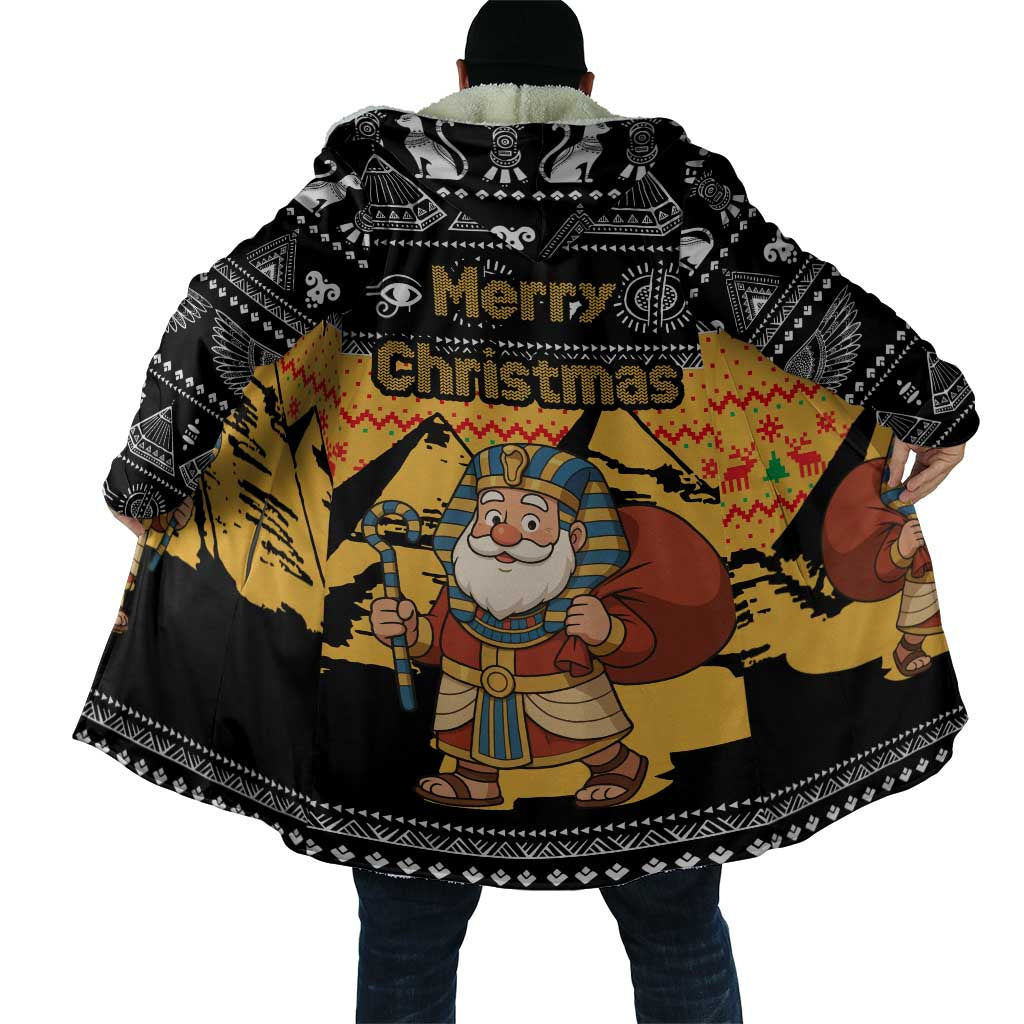 Egypt Christmas Cloak with Pharaoh Santa Pyramids Eye of Horus and Ancient Egyptian - Wonder Print Shop