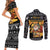 Egypt Christmas Couples Matching Short Sleeve Bodycon Dress and Long Sleeve Button Shirt with Pharaoh Santa Pyramids Eye of Horus and Ancient Egyptian - Wonder Print Shop