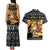 Egypt Christmas Couples Matching Tank Maxi Dress and Hawaiian Shirt with Pharaoh Santa Pyramids Eye of Horus and Ancient Egyptian - Wonder Print Shop