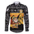 Egypt Christmas Family Matching Long Sleeve Bodycon Dress and Hawaiian Shirt with Pharaoh Santa Pyramids Eye of Horus and Ancient Egyptian - Wonder Print Shop