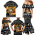 Egypt Christmas Family Matching Mermaid Dress and Hawaiian Shirt with Pharaoh Santa Pyramids Eye of Horus and Ancient Egyptian - Wonder Print Shop