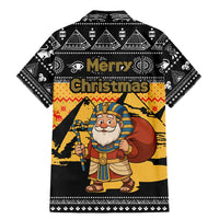 Egypt Christmas Family Matching Mermaid Dress and Hawaiian Shirt with Pharaoh Santa Pyramids Eye of Horus and Ancient Egyptian - Wonder Print Shop