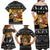 Egypt Christmas Family Matching Off Shoulder Maxi Dress and Hawaiian Shirt with Pharaoh Santa Pyramids Eye of Horus and Ancient Egyptian - Wonder Print Shop