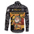 Egypt Christmas Family Matching Off Shoulder Maxi Dress and Hawaiian Shirt with Pharaoh Santa Pyramids Eye of Horus and Ancient Egyptian - Wonder Print Shop